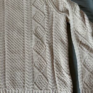 Cream Cable Knit Sweater